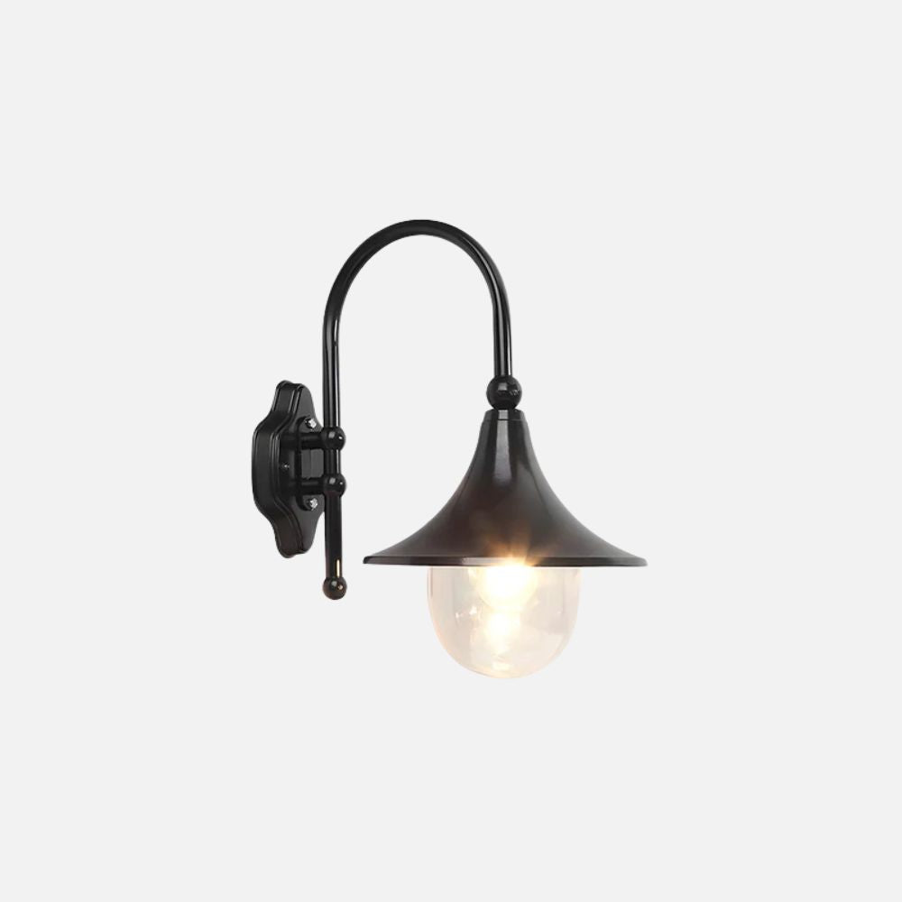Vintage Buitenwandlamp IP54 in Zwart – Klassieke Aluminium Wandlamp