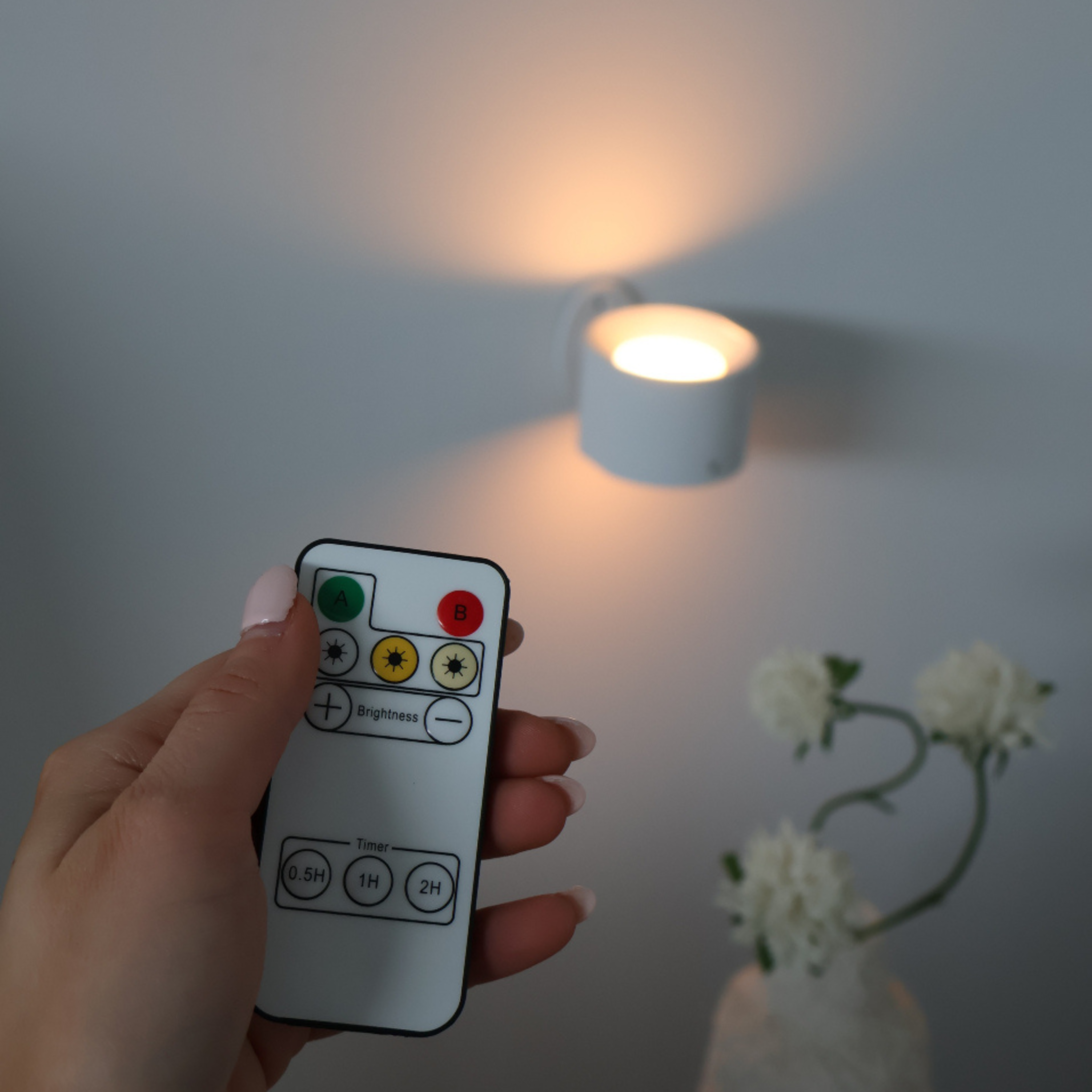 Draadloze LED Wandlamp – Dimbaar & Oplaadbaar