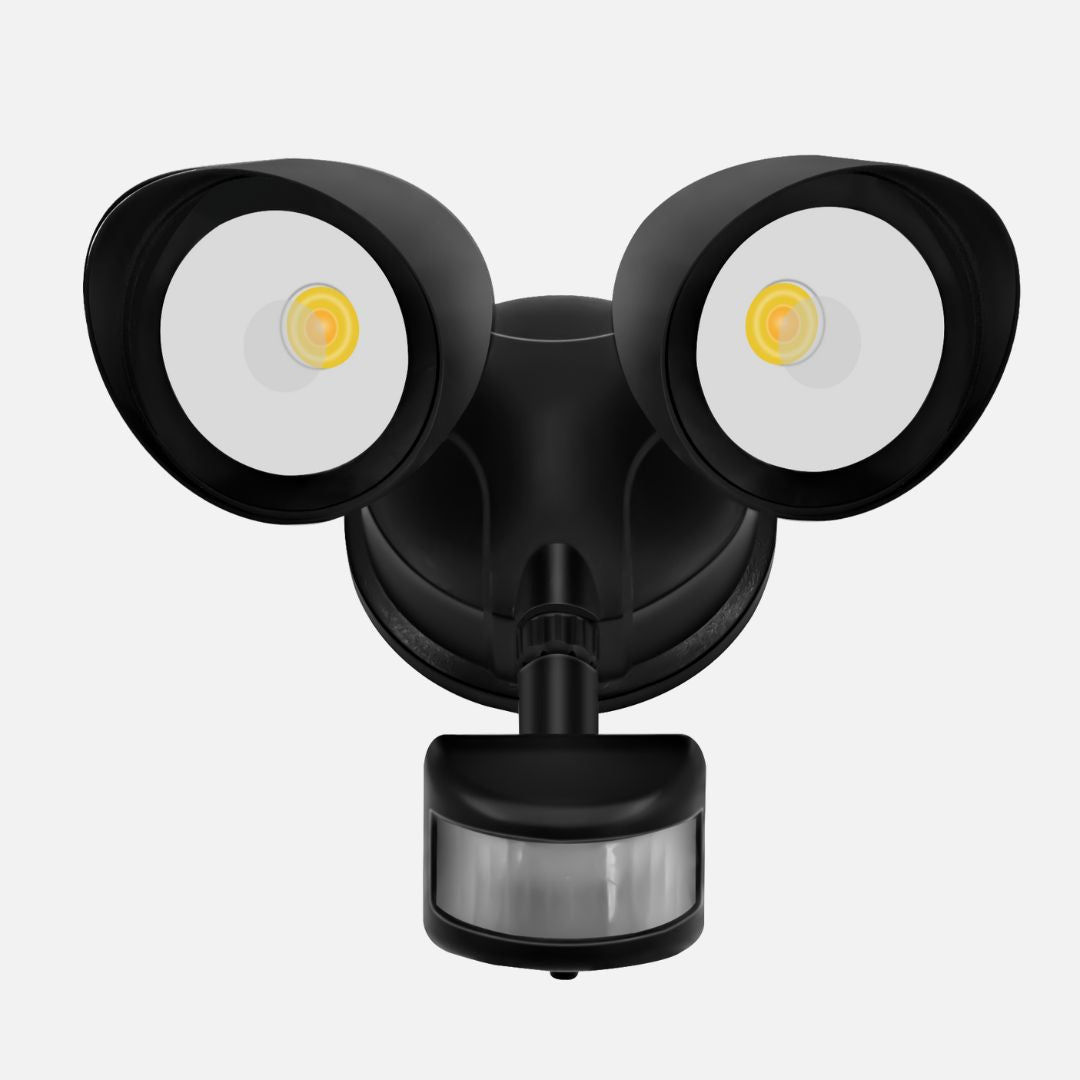 Wandlamp Buiten met LED Sensor - Zwart Aluminium en Kunststof, IP54