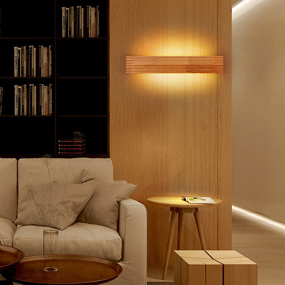 Houten LED Badkamer Wandlamp met Rustiek Ontwerp en Energiezuinige Verlichting-1