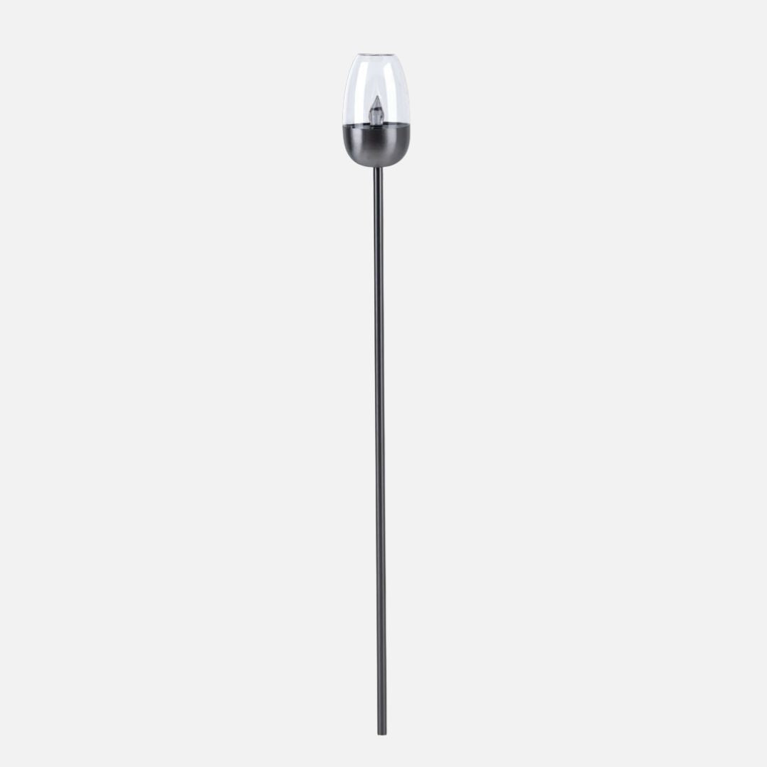 Solar LED Tuinlampen Set Vlam Effect Zilveren Grondspies