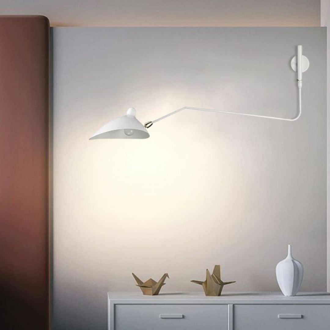 Verstelbare Wandlamp E14 Zwart/Wit 1-2 Koppen