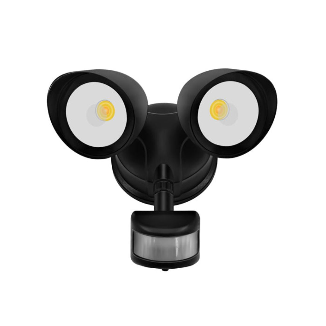 Wandlamp Buiten met LED Sensor - Zwart Aluminium en Kunststof, IP54