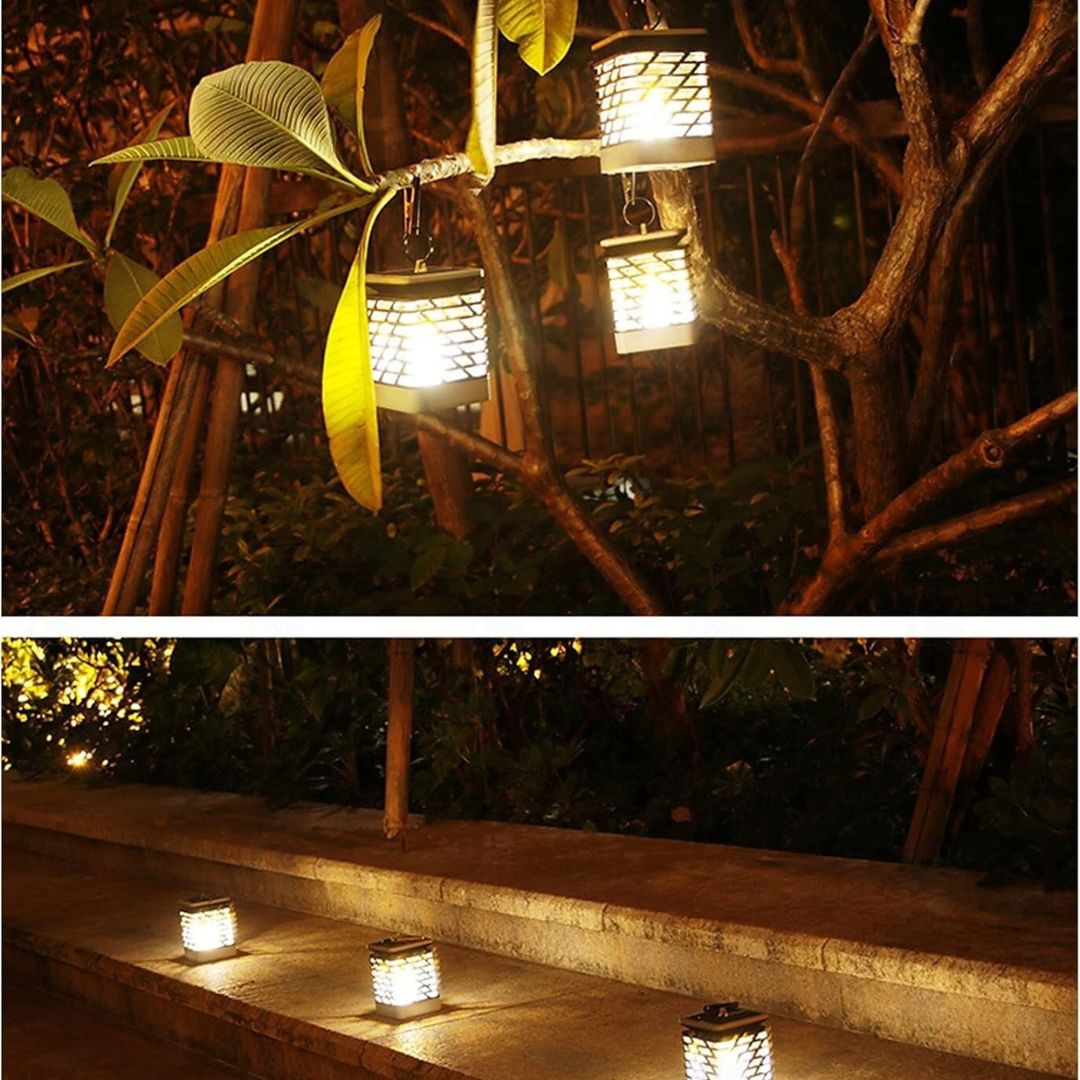 Solar LED Lantaarnlampen Buiten Waterdicht Warm Wit