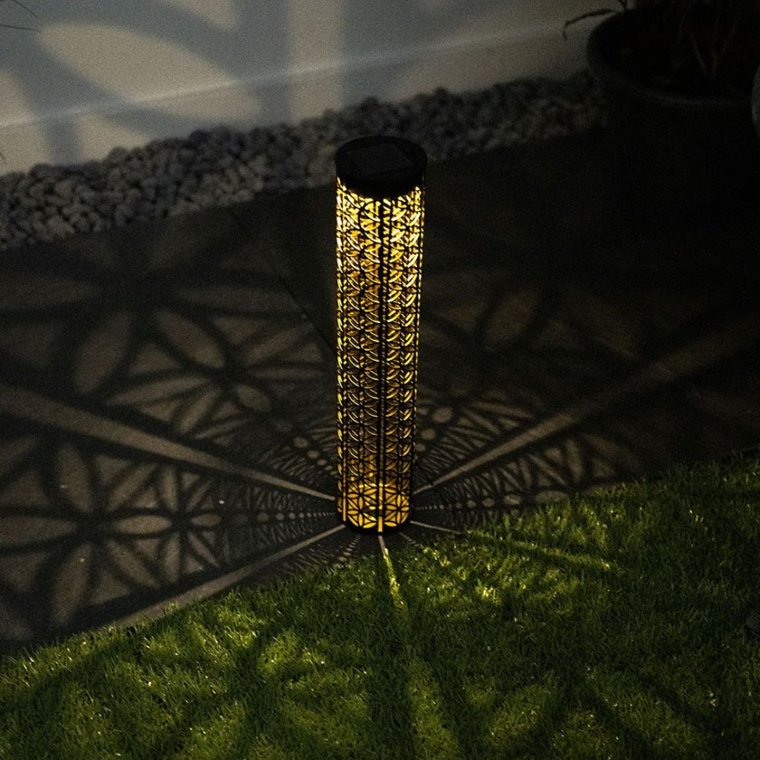 Zonne tuinlampen Zwart Goud LED Buiten Waterdicht IP44