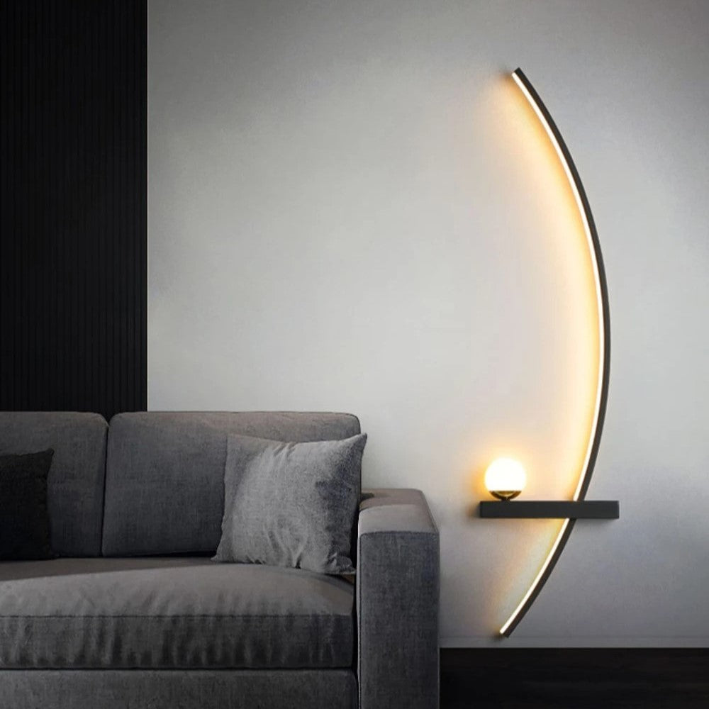 Minimalistische LED Muurverlichting met 3 Verlichtingsmodi – Zwart of Goud 2
