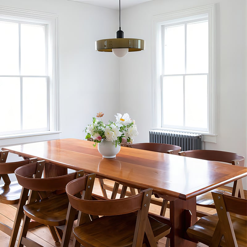 Moderne zwarte glazen hanglamp voor eettafel en woonkamer – Verstelbaar