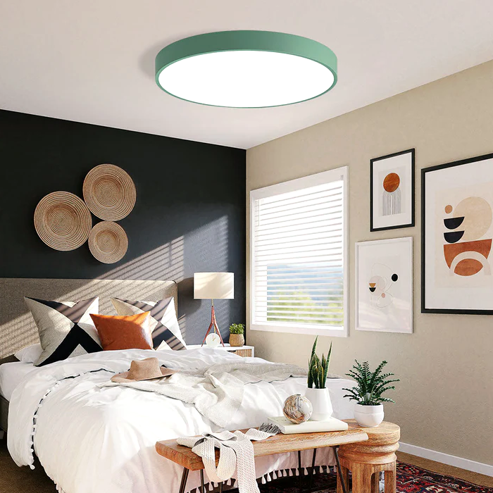 Moderne Ronde LED Plafondlamp Zwart voor Slaapkamer en Woonkamer-5
