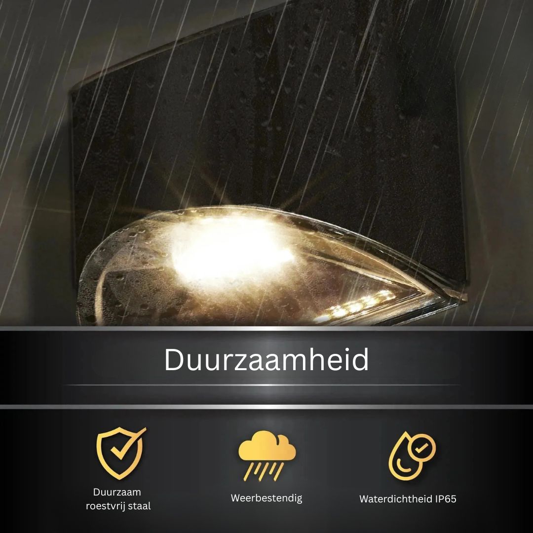 RVS LED Buitenwandlamp waterdicht IP65 voor Terrassen & Patio’s