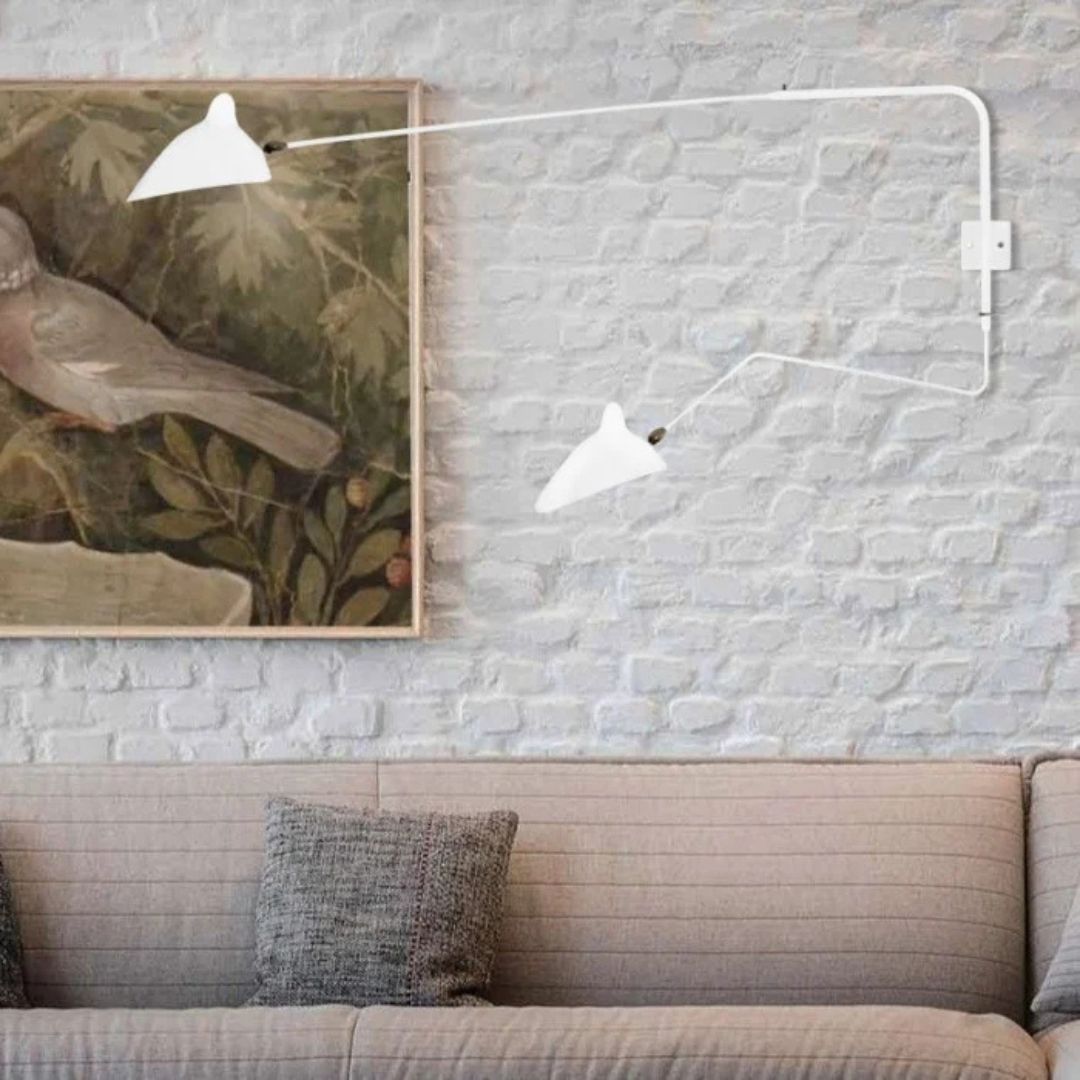 Verstelbare Wandlamp E14 Zwart/Wit 1-2 Koppen