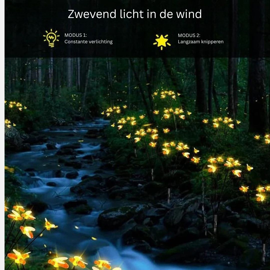 Waterdichte Tuinlampen Solar met 24 LED's – Zonne-energie Bijontwerp
