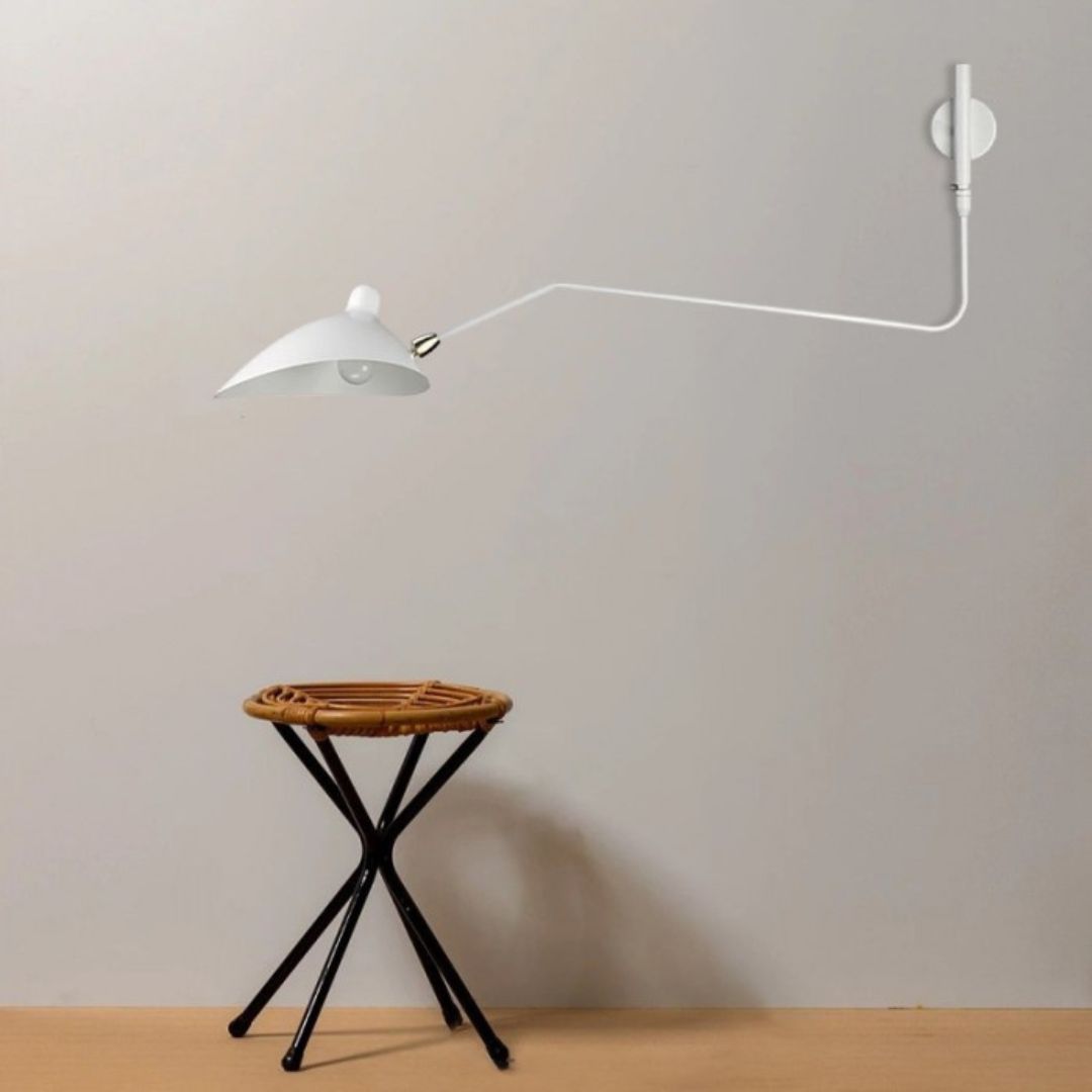 Verstelbare Wandlamp E14 Zwart/Wit 1-2 Koppen