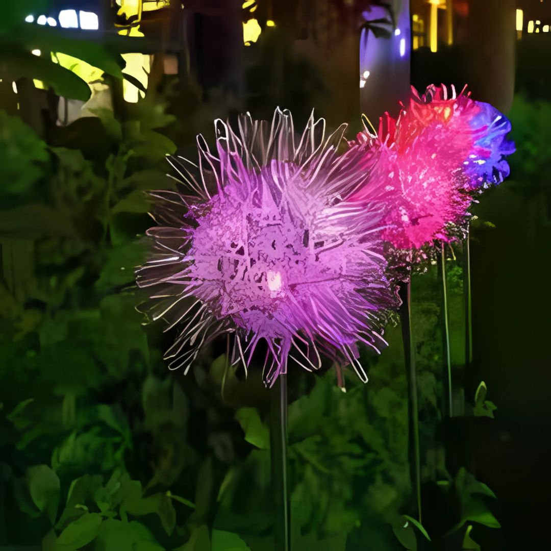 Zonne-energie Tuinverlichting LED Dandelion Lamp – Weerbestendig en Sfeervol