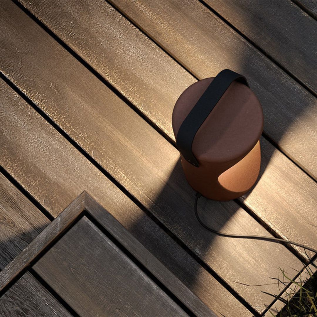 Solar Tuinverlichting - Waterdichte Buitenlamp op Zonne-energie in Bruin/Zwart