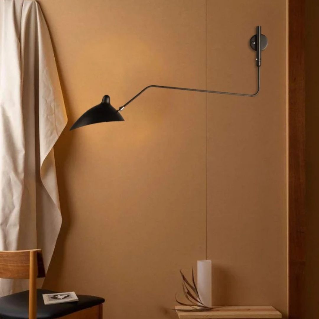 Verstelbare Wandlamp E14 Zwart/Wit 1-2 Koppen
