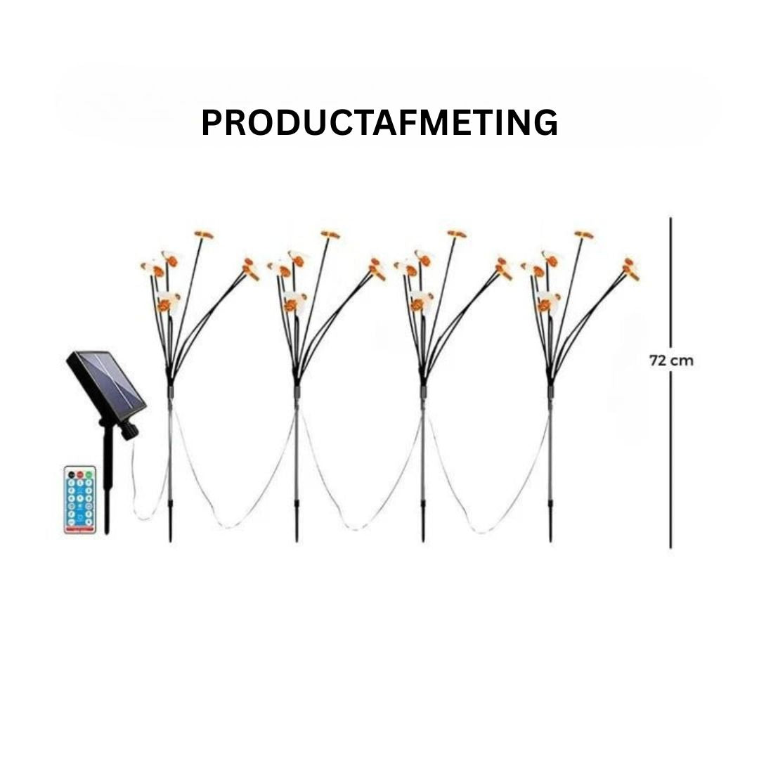 Waterdichte Tuinlampen Solar met 24 LED's – Zonne-energie Bijontwerp