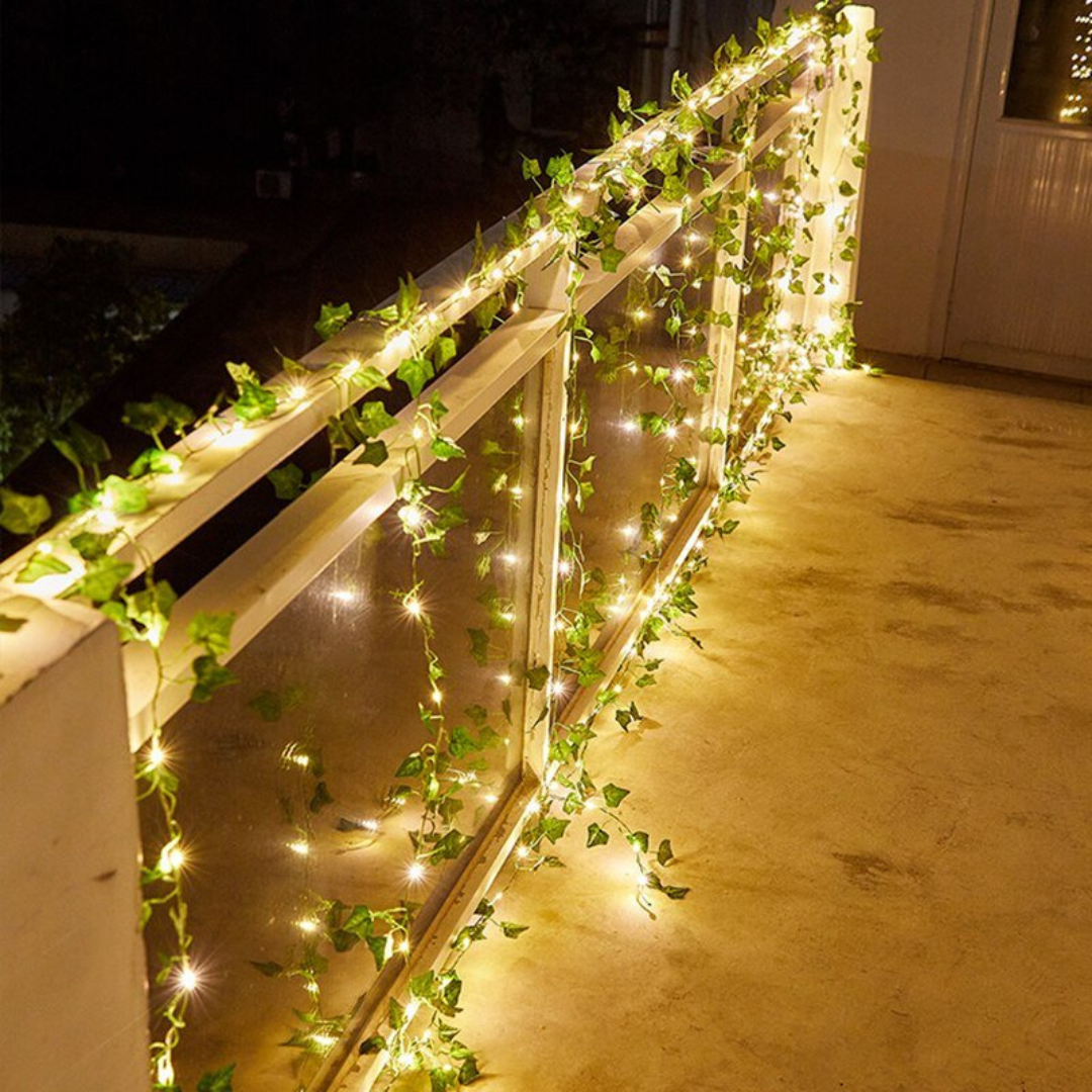 Solar Tuinverlichting - Waterdichte Ivy String Lights op Zonne-energie 2m, 5m, 10m