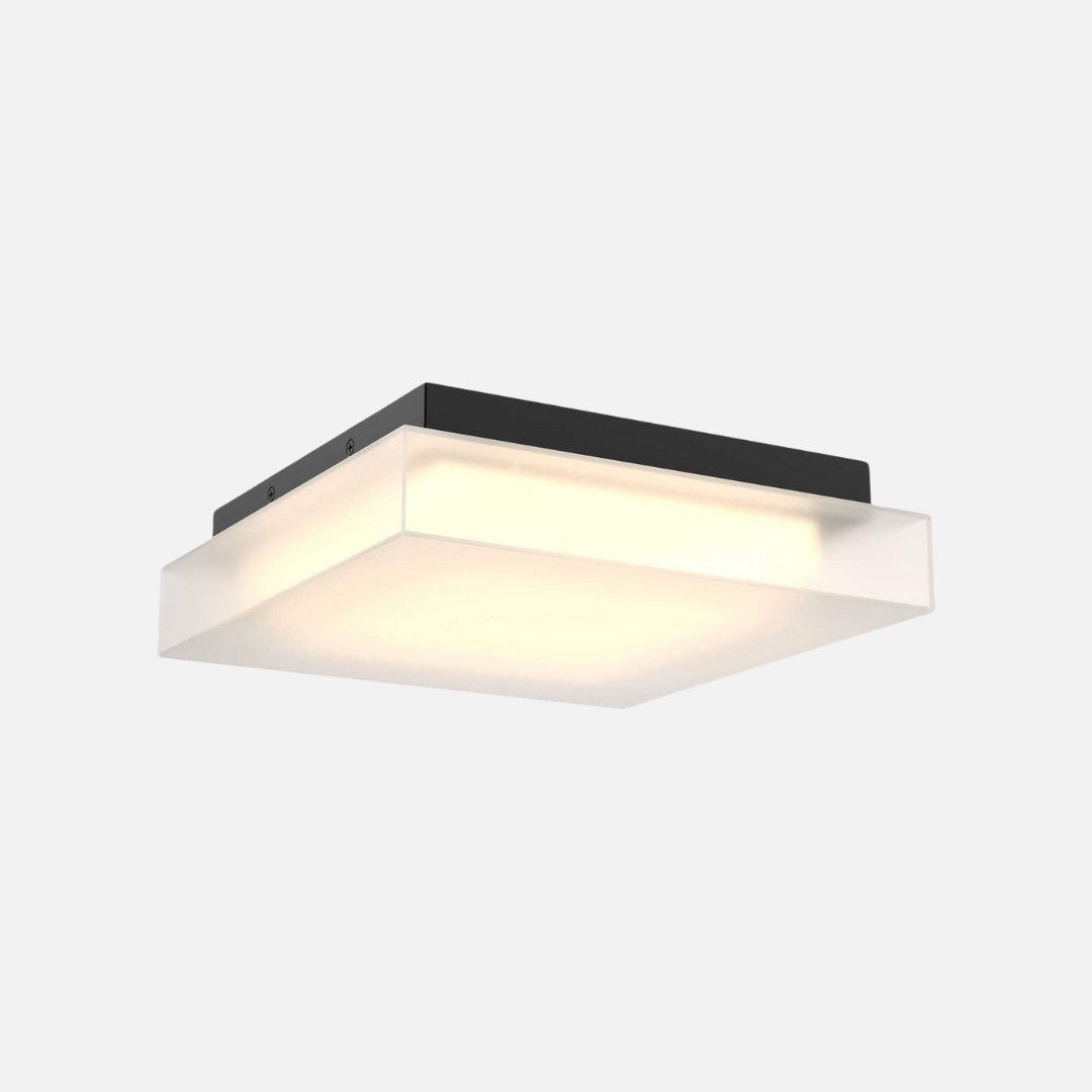 Strakke Plafondlamp met Semi-Opaque Diffuser voor Slaapkamer en Badkamer