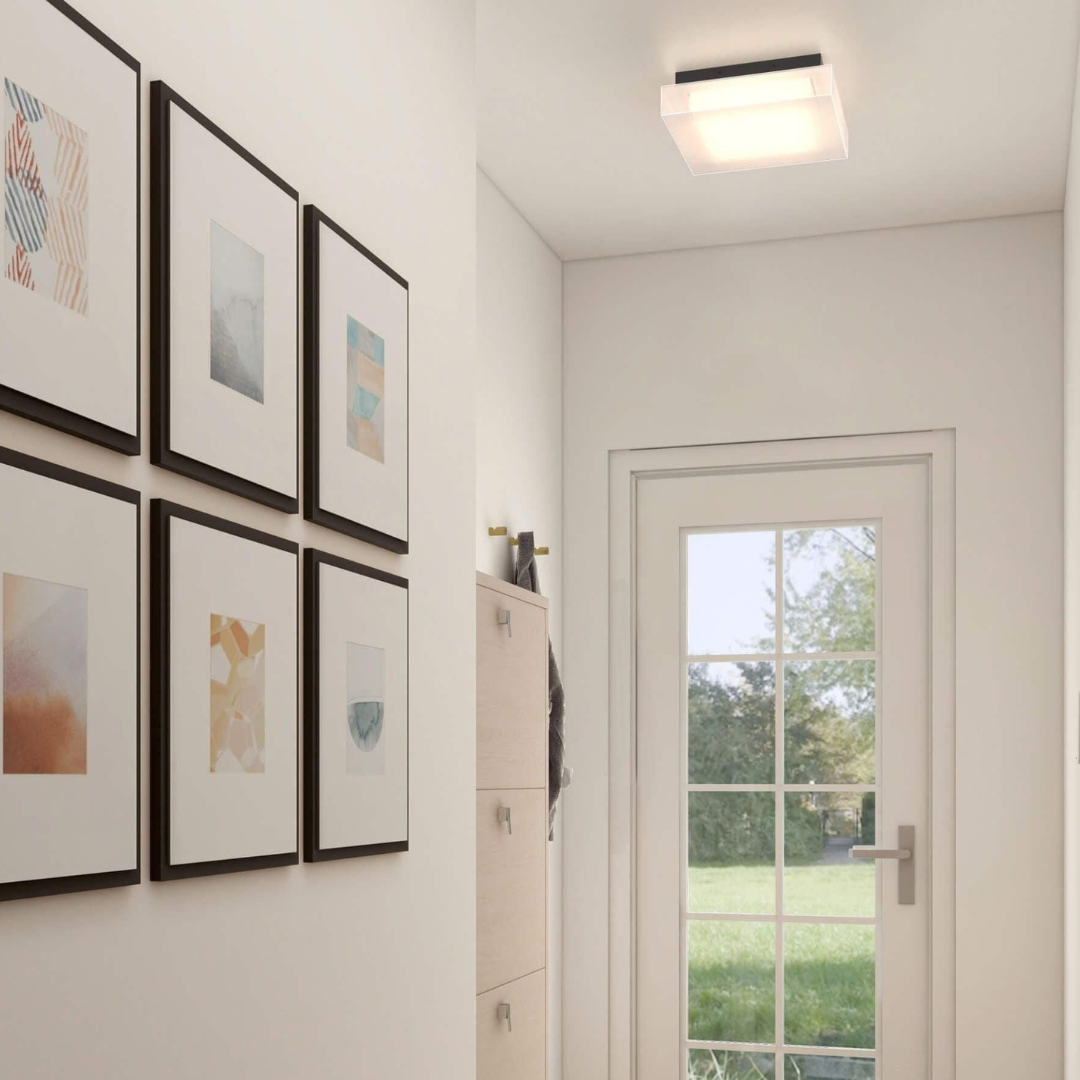 Strakke Plafondlamp met Semi-Opaque Diffuser voor Slaapkamer en Badkamer
