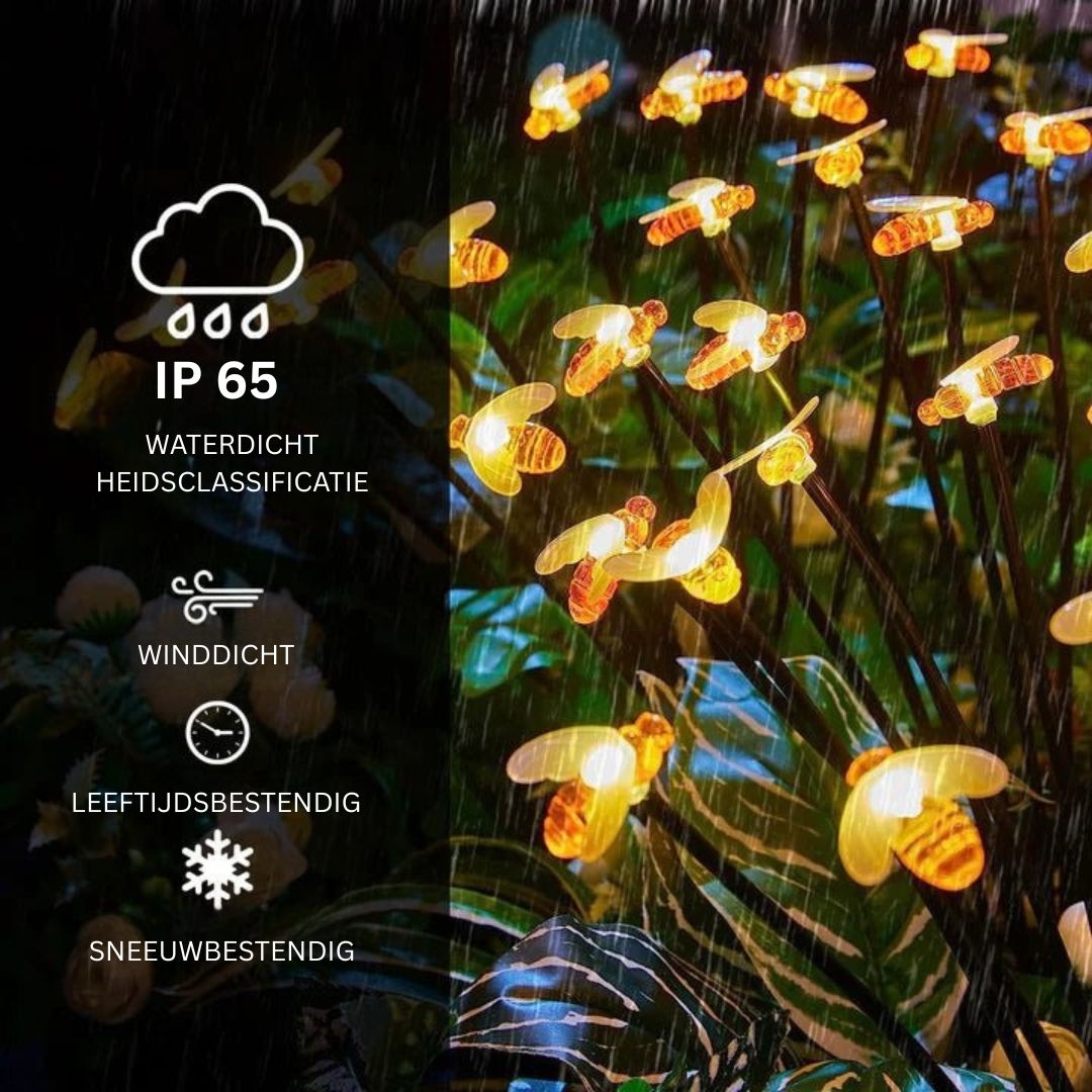 Waterdichte Tuinlampen Solar met 24 LED's – Zonne-energie Bijontwerp