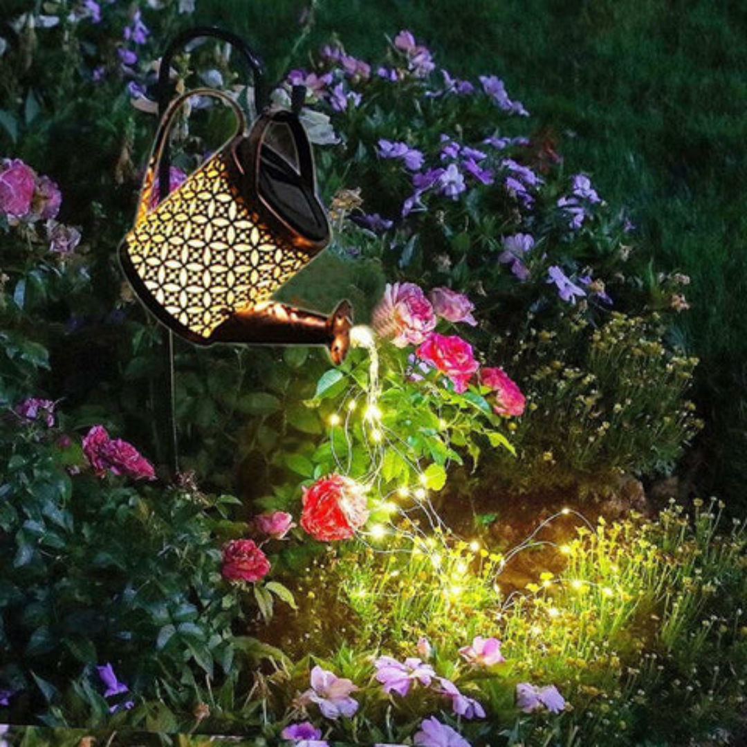Solar Tuinverlichting Stervormig Warm Wit Licht 80cm Automatisch Aan/Uit