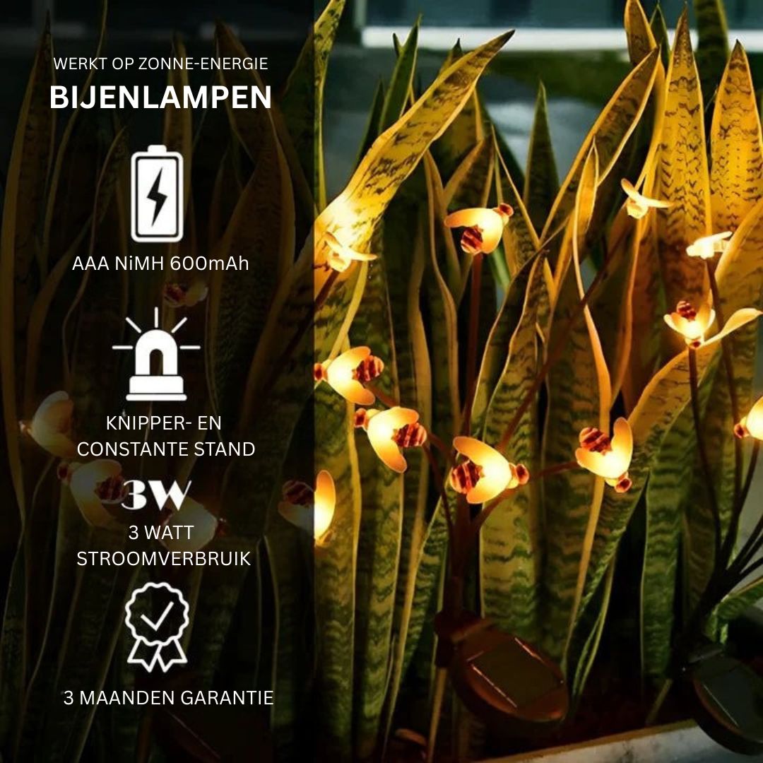 Waterdichte Tuinlampen Solar met 24 LED's – Zonne-energie Bijontwerp