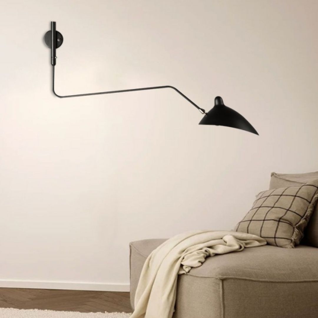 Verstelbare Wandlamp E14 Zwart/Wit 1-2 Koppen