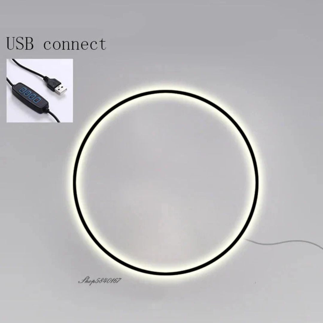 LED Wandlamp Moderne Minimalistische Cirkel – Warm Zwart of Goud