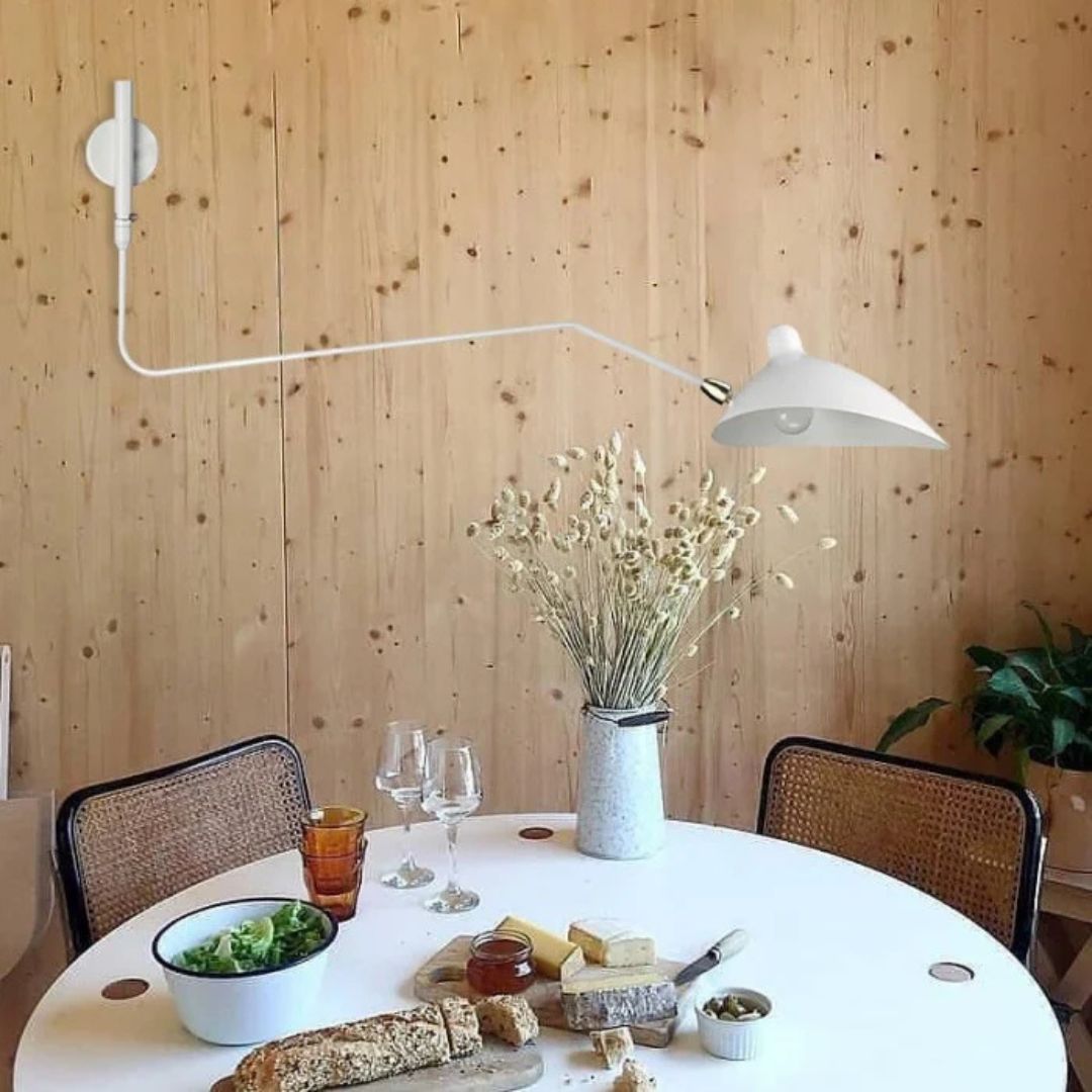Verstelbare Wandlamp E14 Zwart/Wit 1-2 Koppen