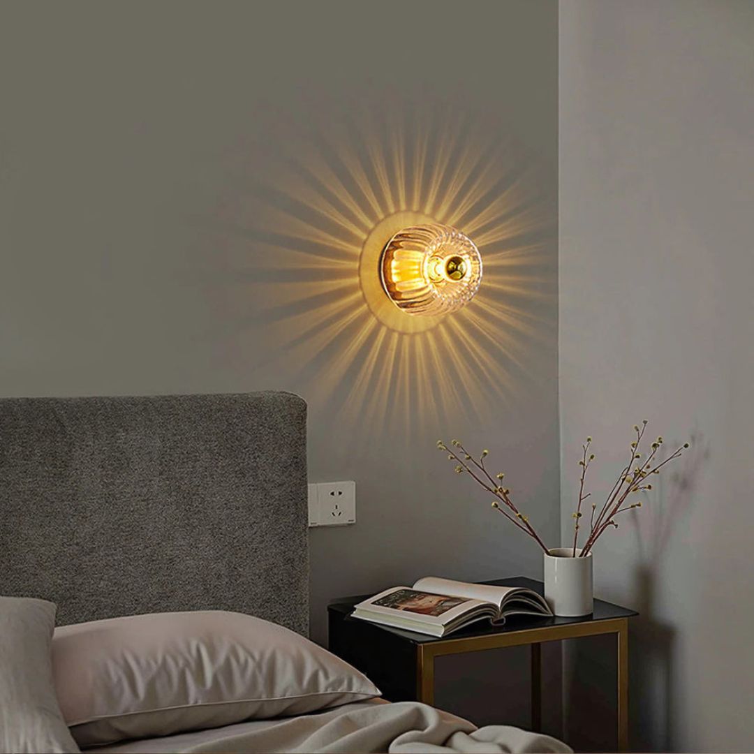Nordic Bauhaus Wandlamp van Glas en IJzer - Minimalistisch Design voor Binnen