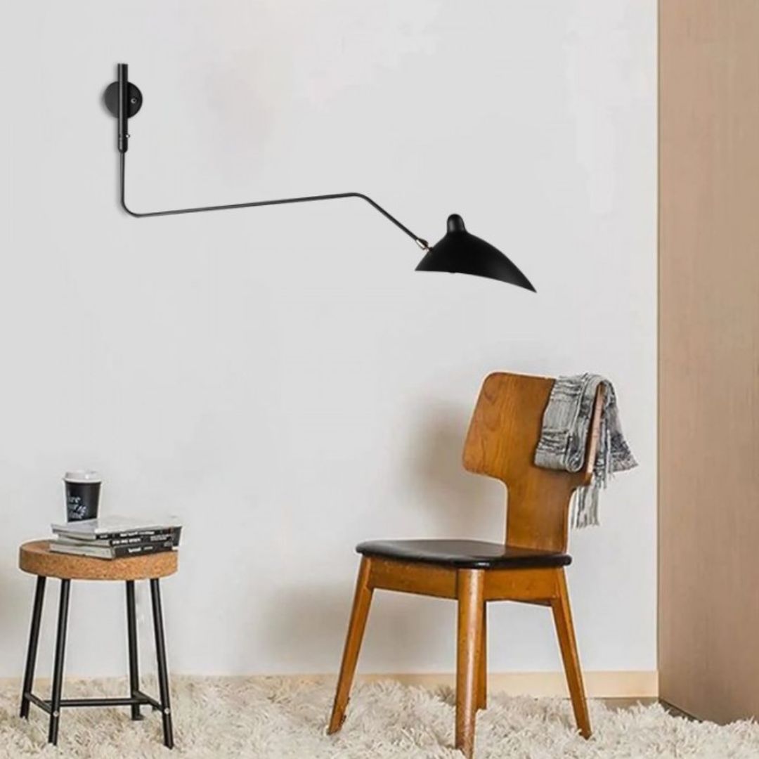 Verstelbare Wandlamp E14 Zwart/Wit 1-2 Koppen