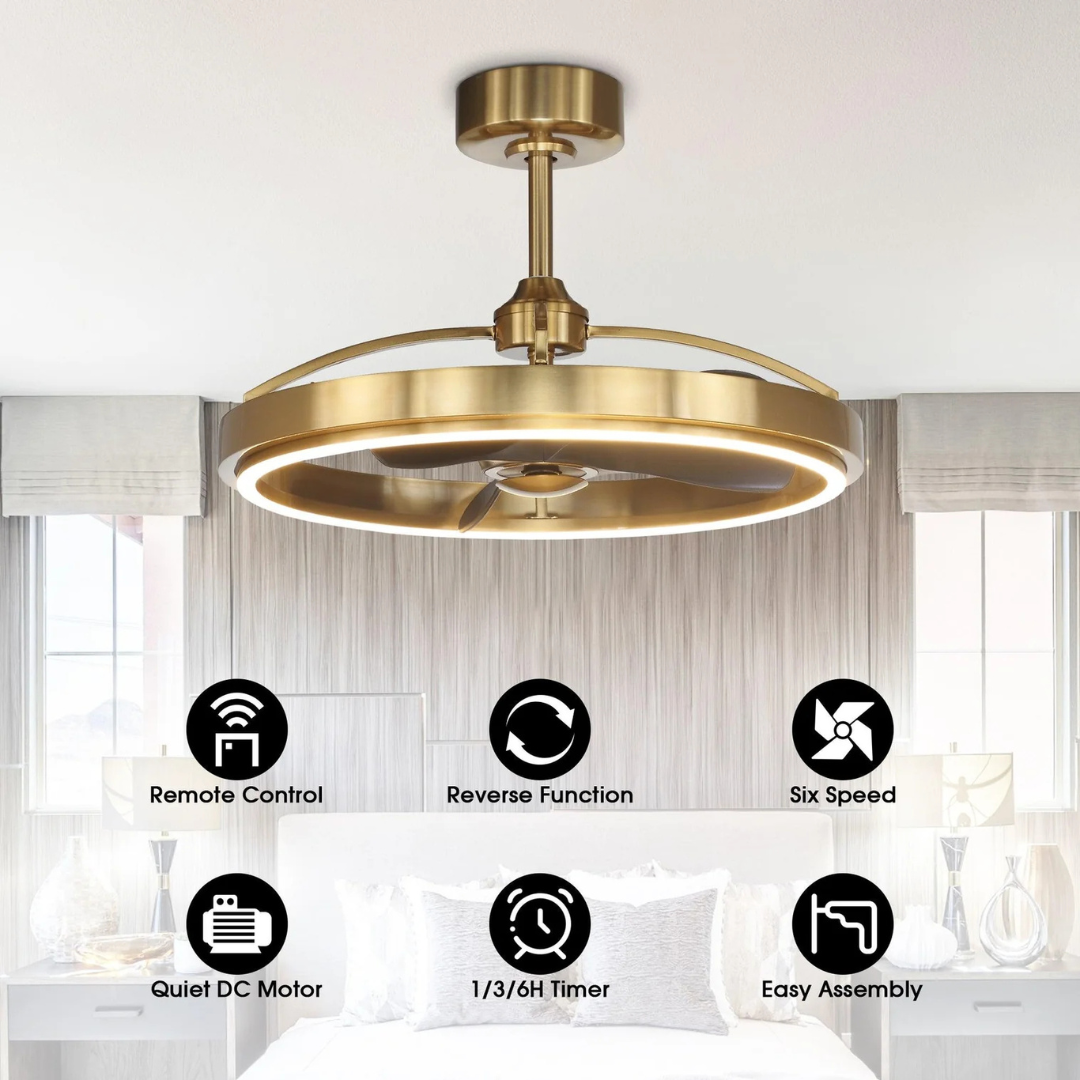 Plafondventilator met Lamp en Afstandsbediening – 27 Industrieel Design