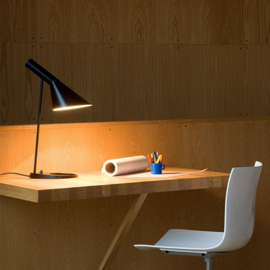 Verstelbare Bureaulamp E27 Zwart/Wit