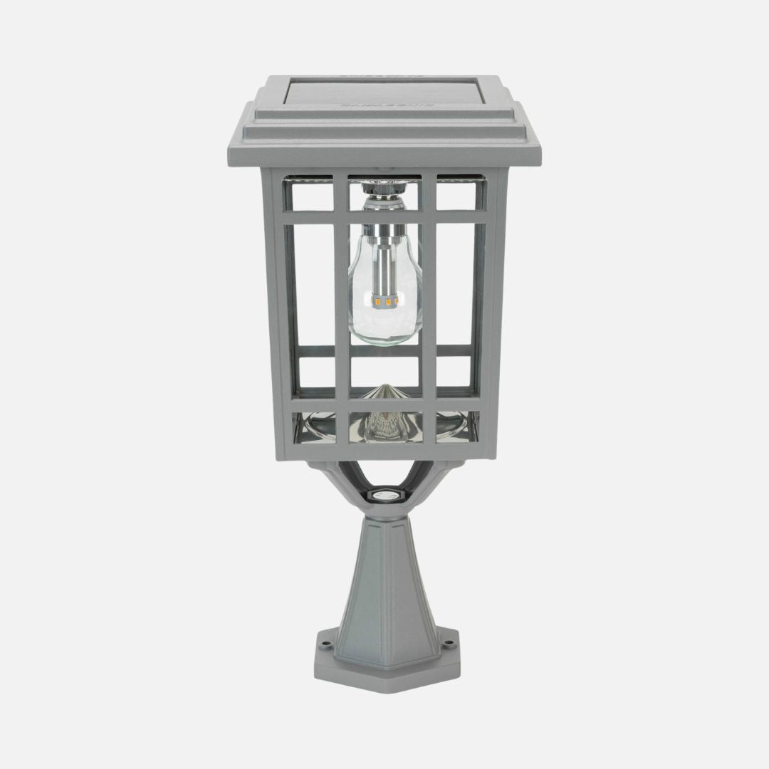 Zonne-energie Buitenlamp – Grijs Aluminium, 3 Montageopties