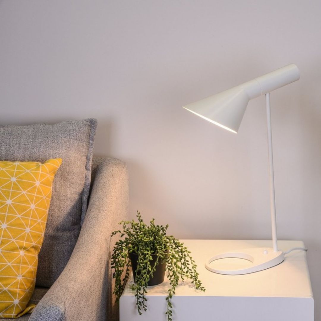 Verstelbare Bureaulamp E27 Zwart/Wit