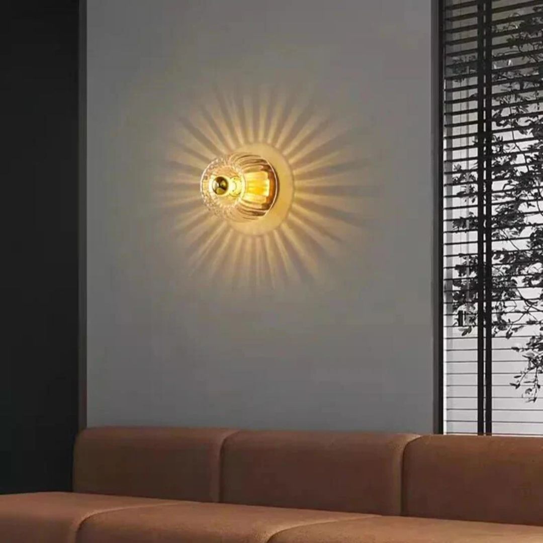 Nordic Bauhaus Wandlamp van Glas en IJzer - Minimalistisch Design voor Binnen