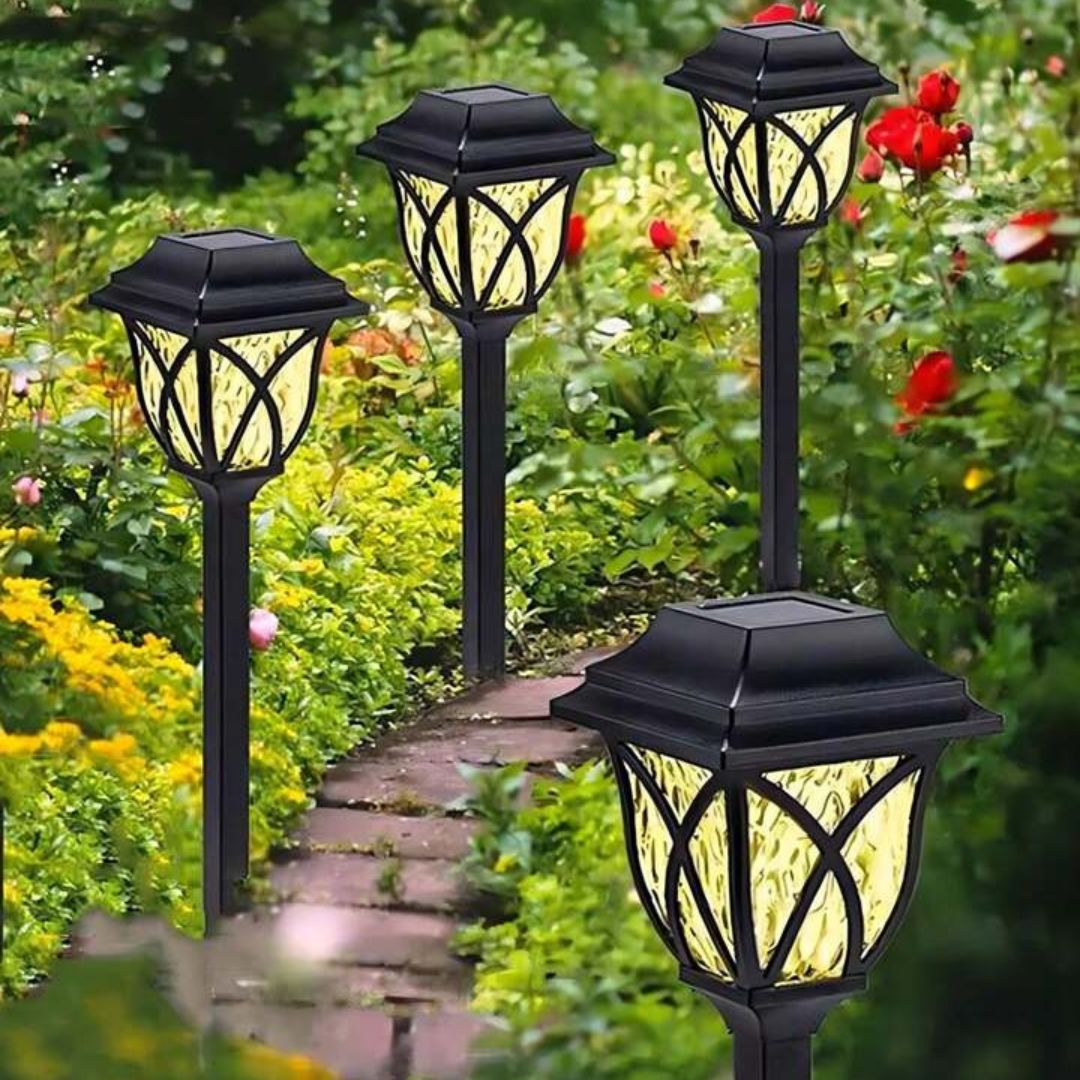 Solar LED Tuinverlichting Waterdicht 4 Stuks