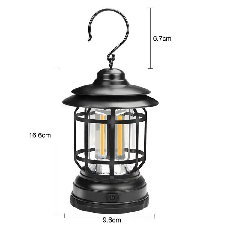 Retro-Campinglamp – 360° Licht, Magnetisch, Waterdicht