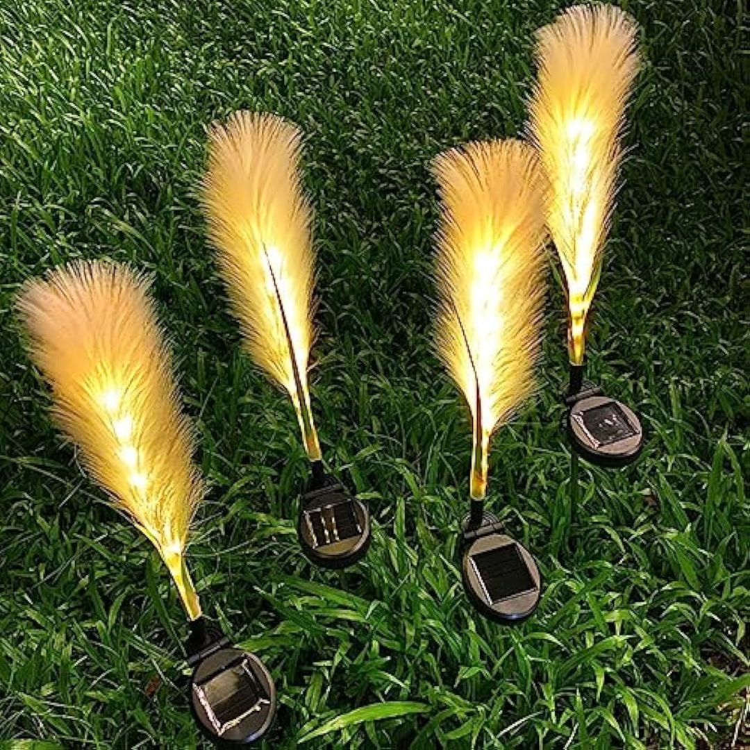 Buitenlamp Zonne Energie met Schemersensor – Duurzaam Rietontwerp