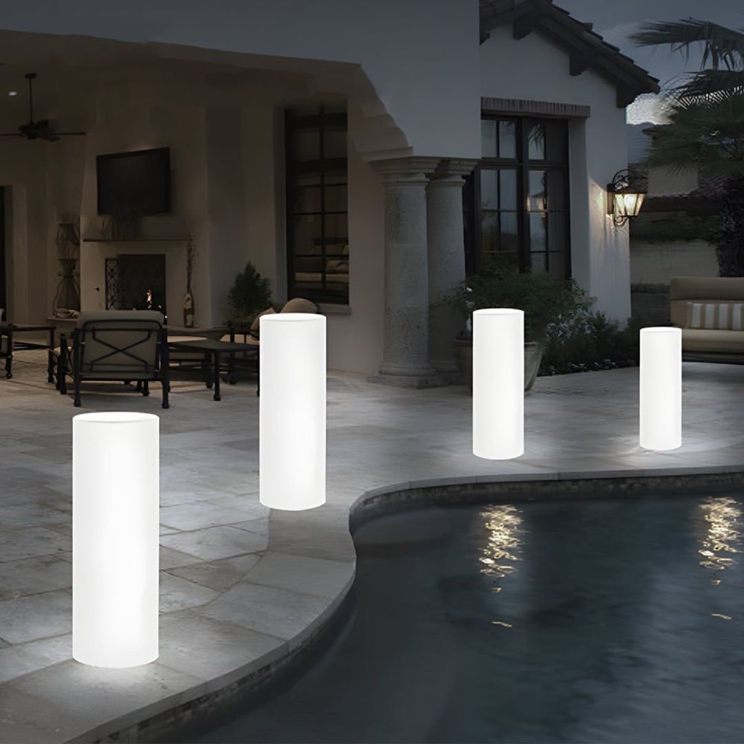 LED Buitenstaande Lamp Cilinder RGB Kleurenwissel Waterdicht PE Licht