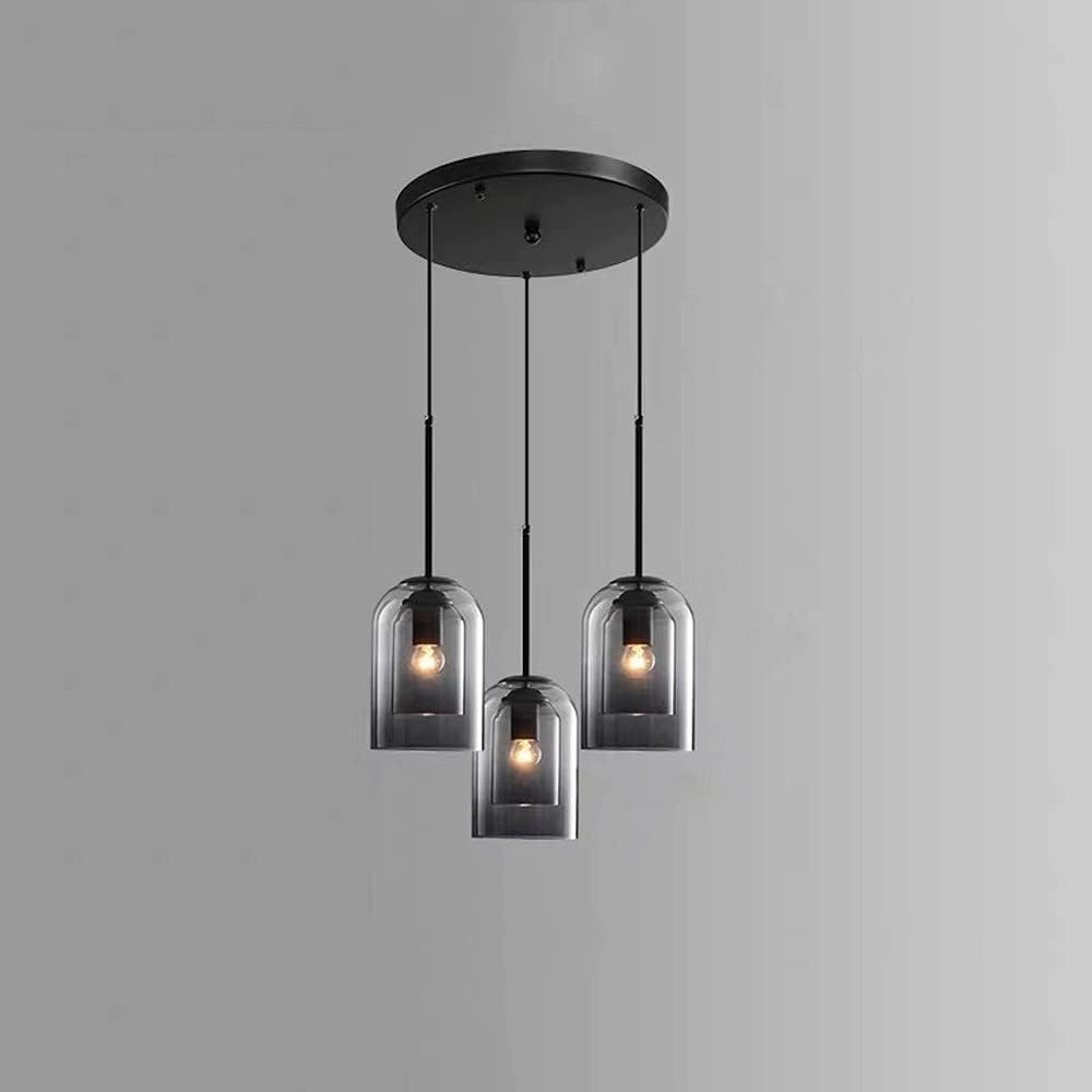 Glazen Hanglamp – Modern, Dubbele Laag, IJzer & Glas