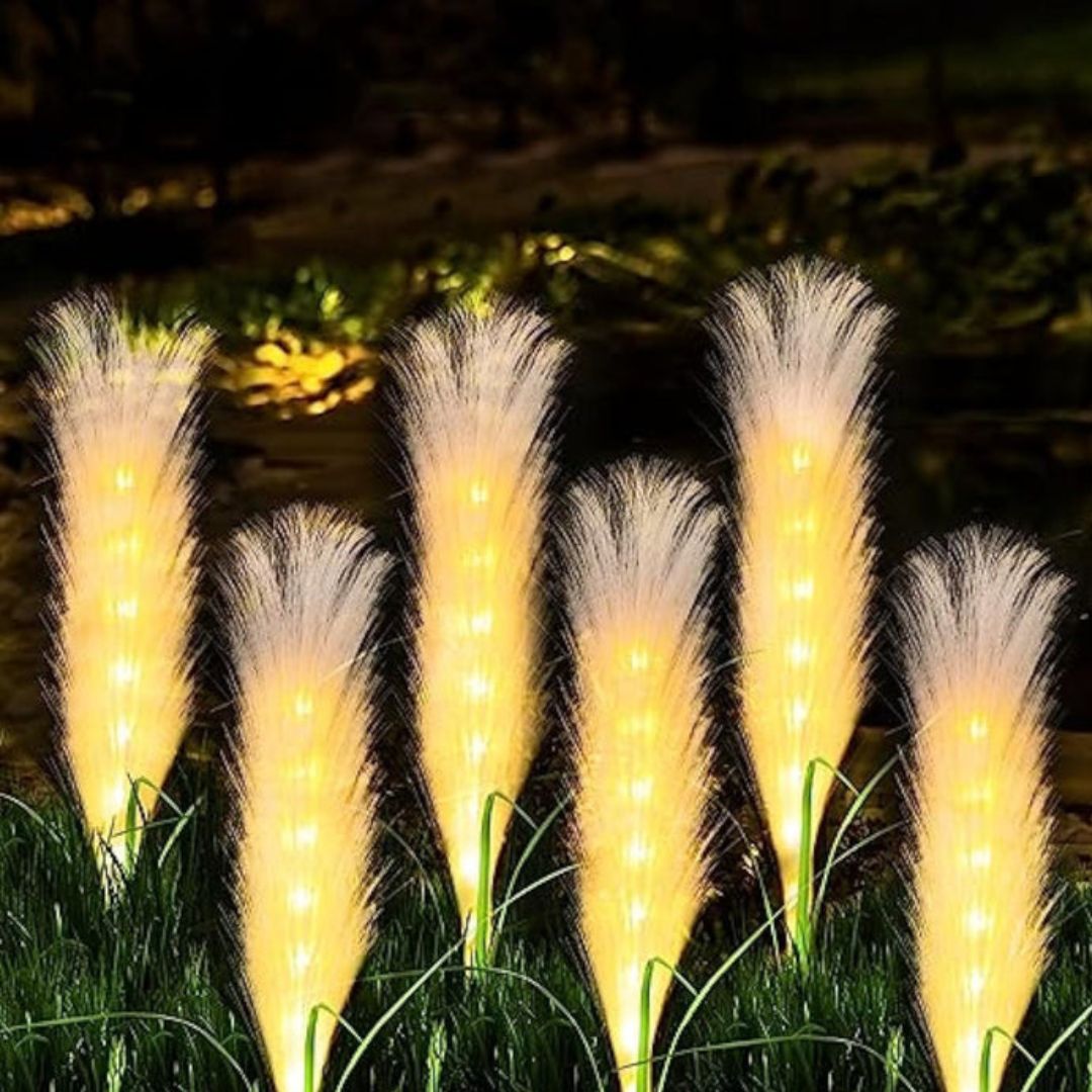 Buitenlamp Zonne Energie met Schemersensor – Duurzaam Rietontwerp