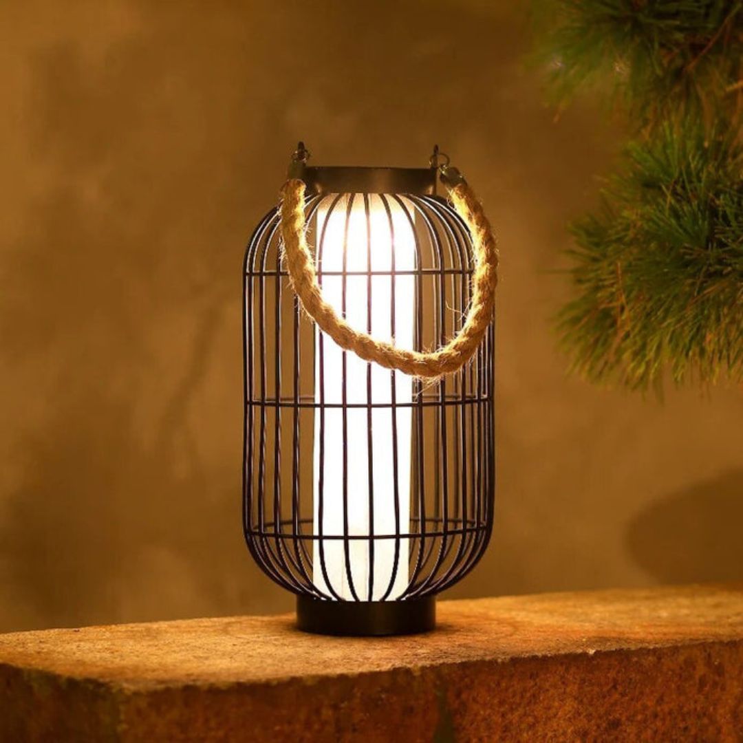 Solar LED Tuinlantaarn met Touwhandvat – IP55