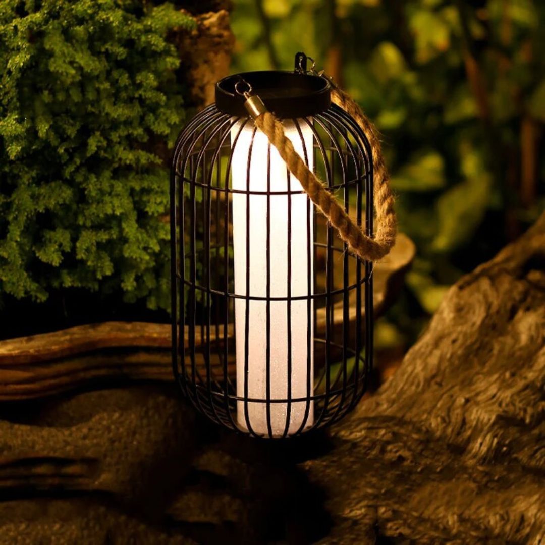 Solar LED Tuinlantaarn met Touwhandvat – IP55