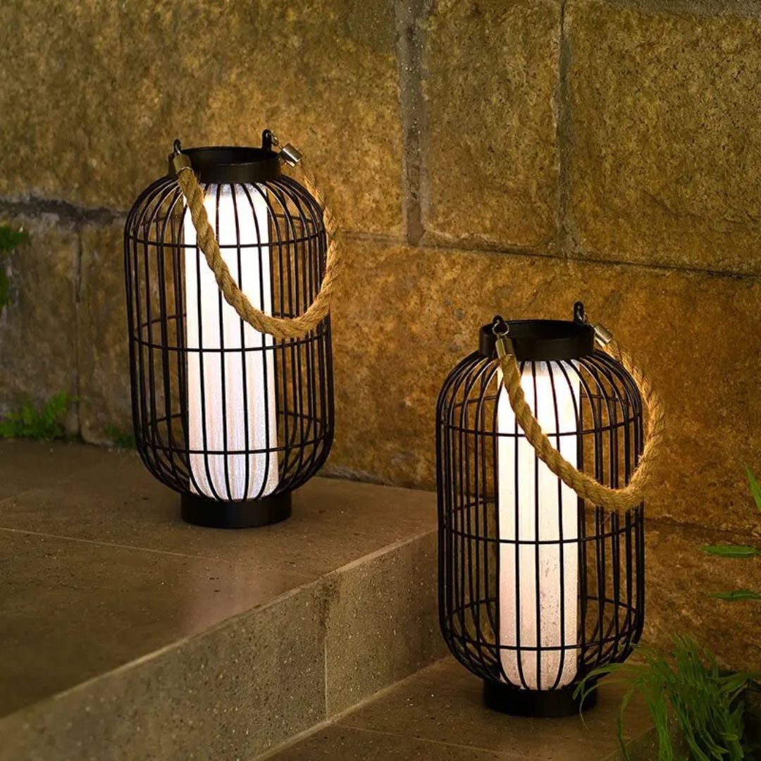 Solar LED Tuinlantaarn met Touwhandvat – IP55