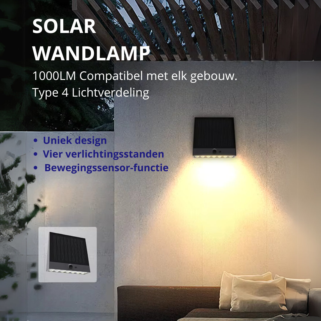 Zonova - Solar Buiten Wandlamp met Bewegingssensor