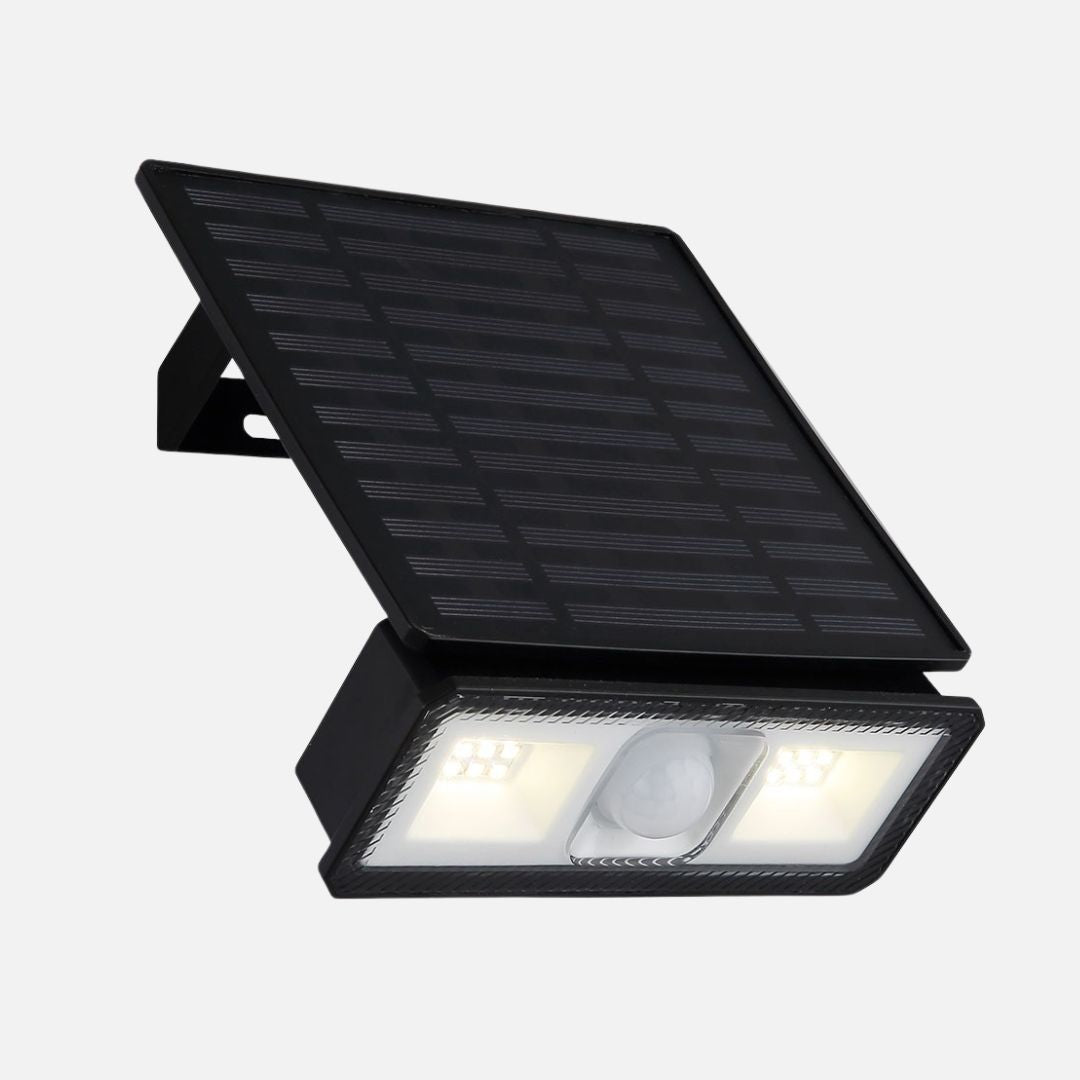 LED Solar Wandlamp met Bewegingssensor IP65 500 lm Zwart