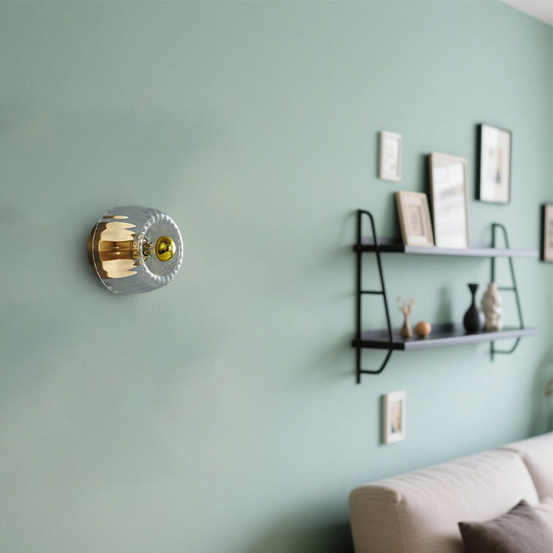 Nordic Bauhaus Wandlamp van Glas en IJzer - Minimalistisch Design voor Binnen