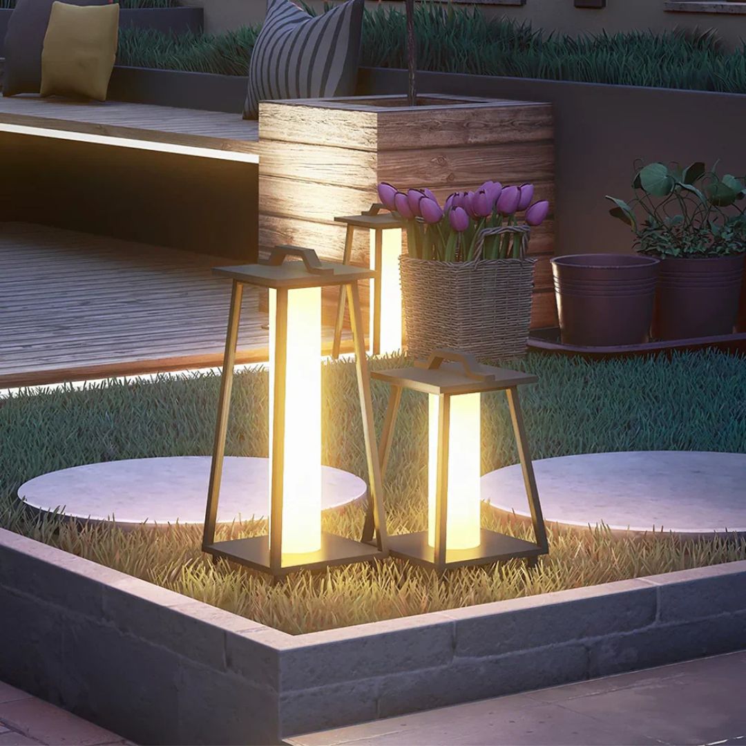 Outdoor LED Lantaarnlamp Roestvrijstalen Solar Vloerlamp