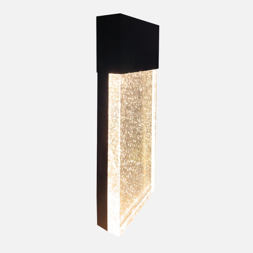 Wandlamp Zwart met Bubble Glas en CCT Selectie voor Binnengebruik